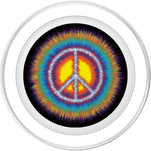 Miniatura 2 de Sunburst Peace SIgn Groovy 70s Retro Peace Sign PopSockets MagSafe PopGrip para iPhone