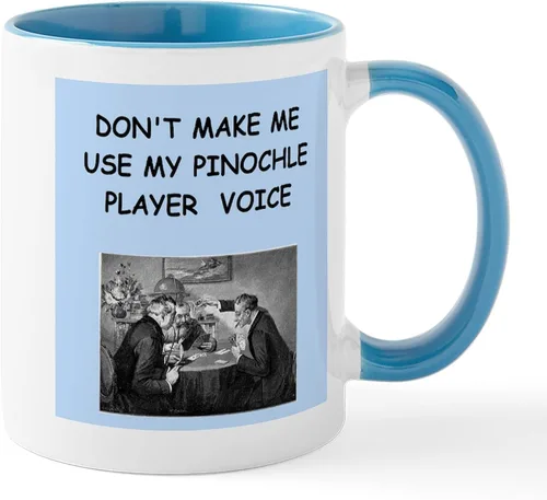 Miniatura 82 de CafePress Euchre Champ Mugs Taza de café de cerámica de 11 oz (11.0 fl oz)