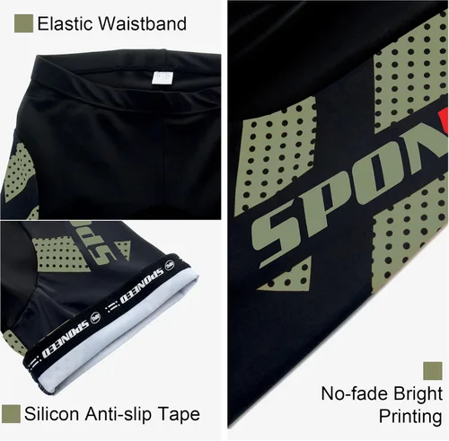 Miniatura 63 de sponeed Pantalones cortos de ciclismo para hombre, pantalones acolchados para ciclismo, ropa de ciclismo
