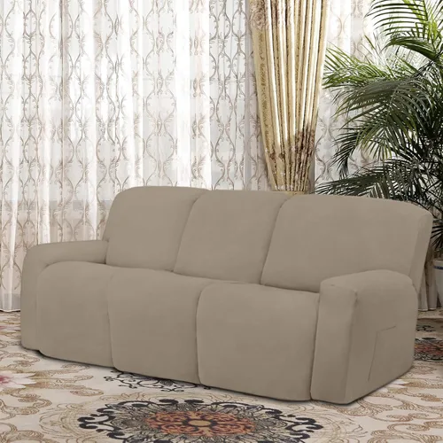 Miniatura 2 de Easy-Going Funda elástica de microfibra para sofá reclinable seccional, suave vellón ajustable a tu sofá de 3 cuerpos, lavable, protege tus muebles