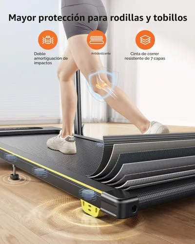 Miniatura 6 de Acezoe 3 en 1 Cinta de correr para debajo del escritorio con inclinación, tapete de caminadora con estación de trabajo de escritorio removible