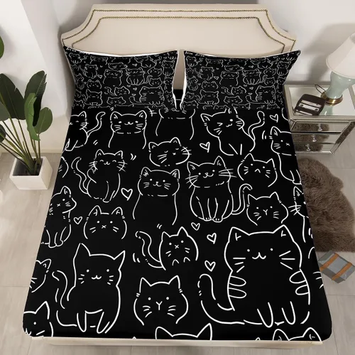 Miniatura 15 de Erosebridal Sábana bajera ajustable de moda de los años 90, tamaño individual para niños, adolescentes y adultos, sábanas de cama con cinta de radio