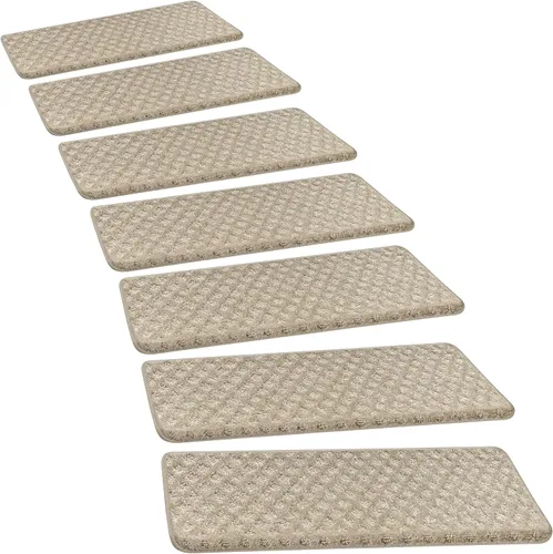 Miniatura 12 de PURE ERA Bullnose - Juego de peldaños de alfombra para escaleras, sin cinta, antideslizante, protectores de escaleras para interiores, alfombras