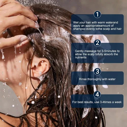 Miniatura 6 de Champú activador de raíces para hombres y mujeres, champú anti pérdida de cabello y crecimiento del cabello para hombres con ingredientes herbarios