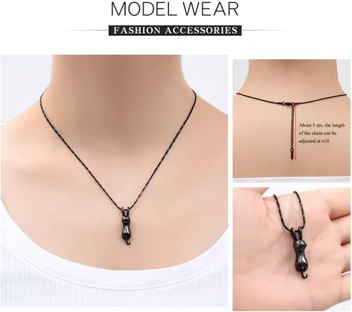 Miniatura 2 de Imrsanl Joyas de cremación para mascotas, joyería conmemorativa de cenizas, recuerdo, urna de gato, colgantes para collar de cenizas de animales