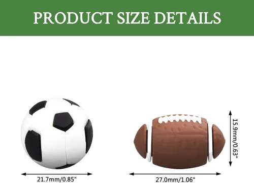 Miniatura 3 de Dijes de decoración deportiva 3D para baloncesto, fútbol, golf, béisbol, voleibol, fútbol, tenis, regalo para niños, niñas, adolescentes, hombres