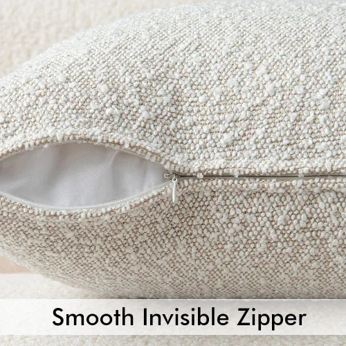 Miniatura 2 de Paquete de 1 Funda de Cojín Decorativo Funda de Almohada con Textura Bouclé Cuadrada para Sofá Cojín Decoración del Hogar para Sala de Estar Funda