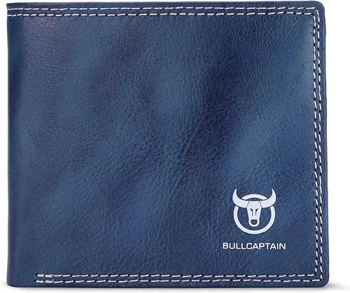 Miniatura 87 de LUKZIJAES Billetera de cuero genuino para hombre, con bloqueo RFID, delgada, plegable, bolsillo frontal, #3-Café, Vintage