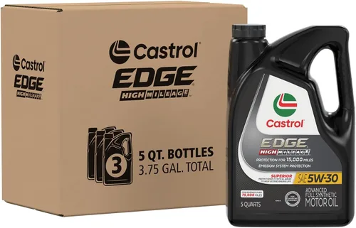 Miniatura 12 de Castrol EDGE High Mileage 5W-30 Aceite de motor sintético avanzado completo, 5 cuartos de galón