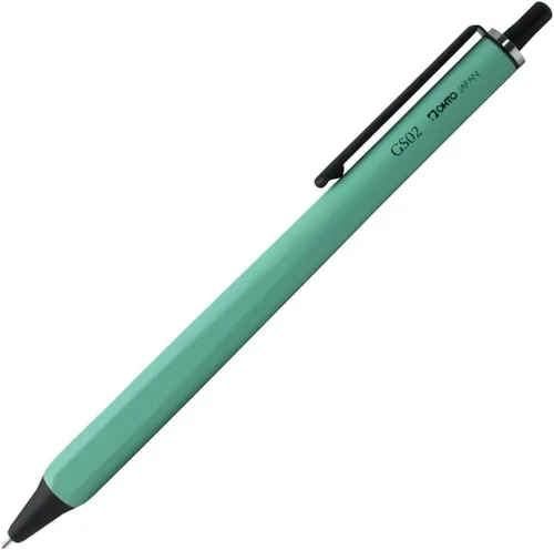 Miniatura 8 de Bolígrafo de gel OHTO GS02, punta retráctil de aguja de 0.5mm de punta fina, cañón negro, tinta de gel negra de secado ultrarrápido, cuerpo híbrido