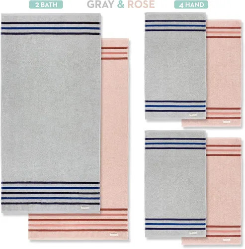 Miniatura 2 de Softerry Finesse Juego de toallas de baño, 100 % algodón suave, felpa extra absorbente y esponjosa, calidad de hotel y spa, resistente a la Beige