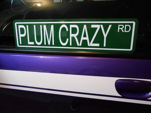 Miniatura 2 de PLUM CRAZY Road Road Metal Street Sign 6 x 24 Compatible con Dodge Plymouth, Motar, Hei, GTX Road Runner, cargador, retador, jeep, cuda, hellat