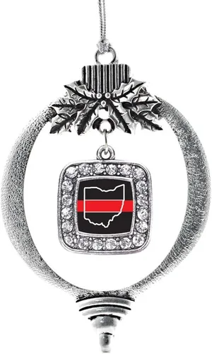 Miniatura 88 de Inspired Silver - Nana púrpura - Adorno de Navidad plateado - Adorno cuadrado para árbol de Navidad con circonita cúbica - Decoración colgante