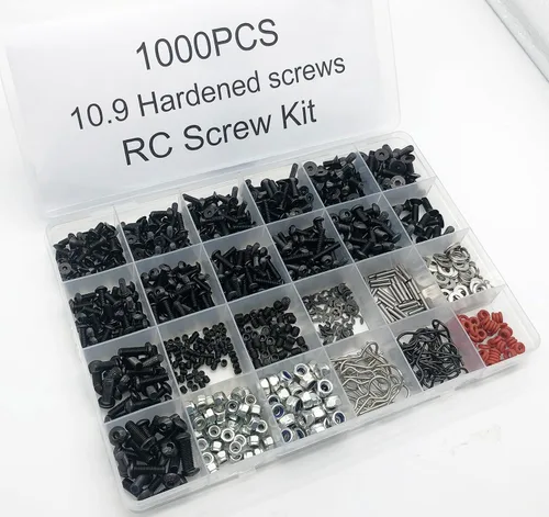Miniatura 5 de Juego de tornillos universales RC de 1000 piezas, juego surtido de tornillos, sujetadores de hardware para Traxxas Axial Redcat HPI Arrma SCX10 Losi