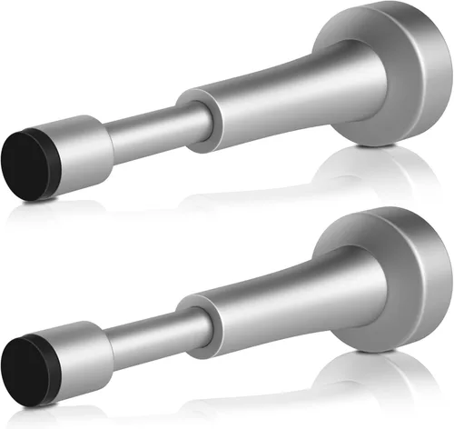 Miniatura 20 de 3 topes de puerta de resorte para pared, tope de puerta de 4.33 pulgadas para parte inferior de la puerta, topes de puerta de aluminio con punta