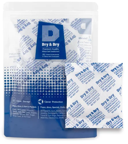 Miniatura 27 de Dry & Dry 0.04 oz [50 paquetes] Paquetes de gel de sílice desecantes, paquetes de sílice - Paquetes de gel de sílice recargable, paquetes