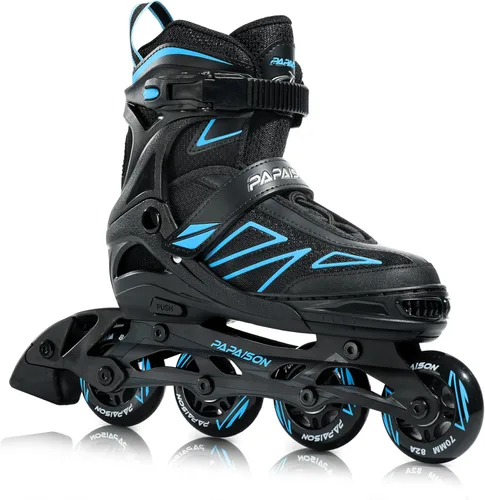 PAPAISON Patines en línea para niños de 5 a 8 años, 8 a 12 años, tamaño ajustable, patines con cuchillas para principiantes para niños y jóvenes