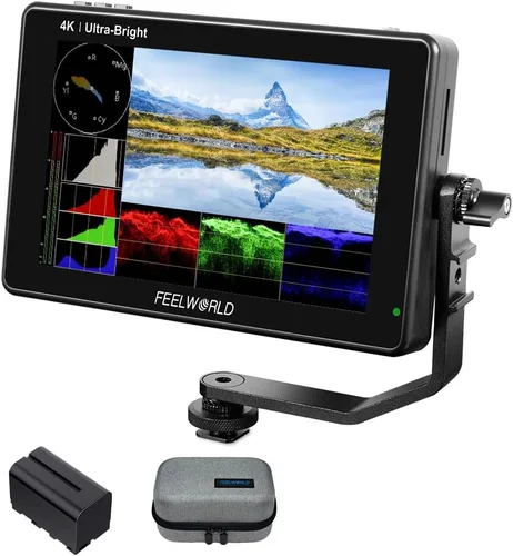FEELWORLD LUT7 7 Pulgadas 2200nits Campo DSLR Monitor Ultra Brillante Pantalla Táctil 4K HDMI Soporte 3D LUT, Forma de Onda Ayuda Creadores Al Aire