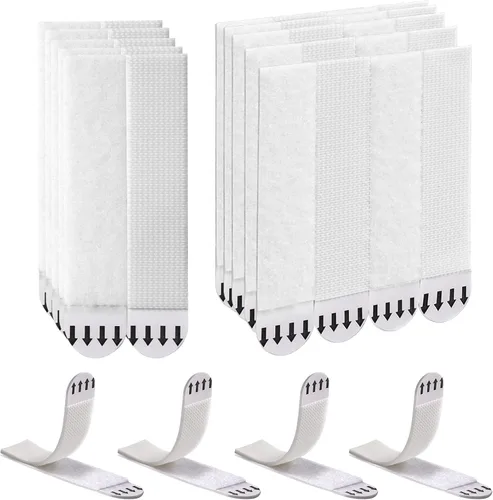 Sinnsally Tiras Grandes para Colgar Cuadros de Servicio Pesado, 20 Pares (40 Tiras) Colgadores Adhesivos de Cuadros para Paredes Colgado Sin Clavo,