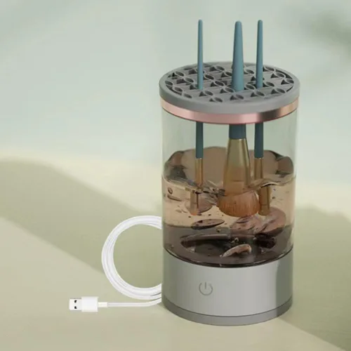 Miniatura 6 de Limpiador de brochas de maquillaje - Máquina eléctrica de limpieza de brochas de maquillaje, herramienta automática de limpieza y secado de brochas