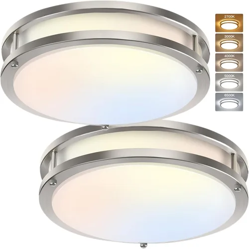 Lámparas de techo LED de 36 W y 12 pulgadas, lámparas de montaje empotrado, 5CCT 2700K 3000K 4000K 5000K 6500K, luz cercana al techo para cocina,
