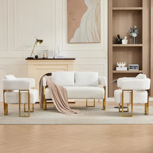Miniatura 22 de YISHENG Silla decorativa con respaldo ajustable de 6 ángulos (90° –180°), silla de sala de estar de tela de felpilla, silla de salón tapizada, silla
