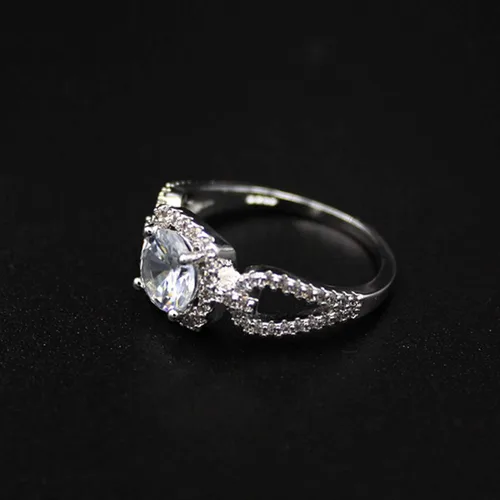 Miniatura 8 de Anillo de moda para mujer, anillos de boda, bonitos anillos de lujo para mujer, circonita cúbica, anillo cuadrado con incrustaciones de dedo