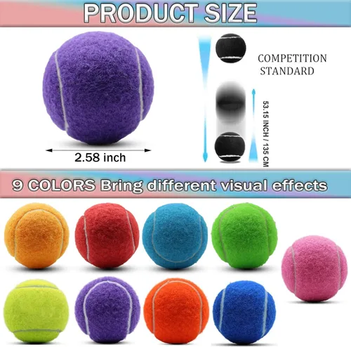 Miniatura 4 de SHYUJAJIE Tennis Balls, 20 Pack Training Tennis Balls,High Elasticity Practice Tennis for Beginner, Exercise Playing Balls for Pet Dog Púrpura