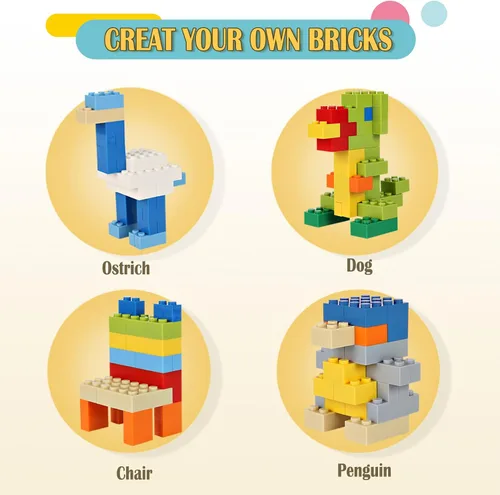 Miniatura 2 de Ladrillos clásicos a granel compatibles con placa base Lego, bloques de construcción en color aleatorio, juego creativo para niños, forma mixta