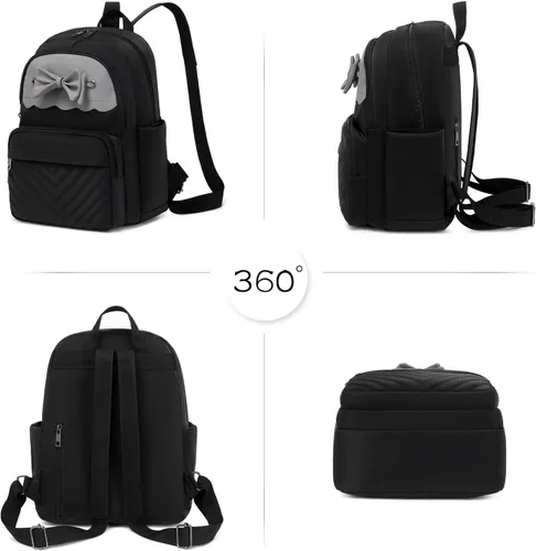 Miniatura 6 de MYHOZEE Bolso tipo mochila para mujer, Black01, Mochilas Daypack