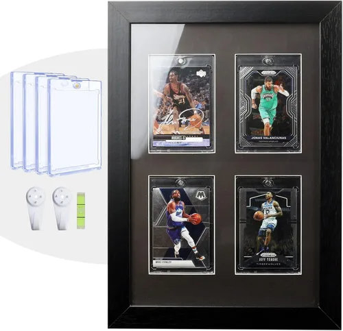 Miniatura 14 de Bivitre Marco de Exhibición de Tarjetas Coleccionables – Estuche de Exhibición de Tarjetas de Béisbol para Montaje en Pared con Protección UV