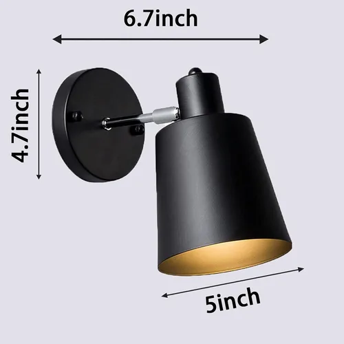 Miniatura 4 de Lámpara de pared ajustable con enchufe de 10 W, 800 lúmenes, lámpara de pared con control remoto con cable de enchufe de 6 pies, para restaurante