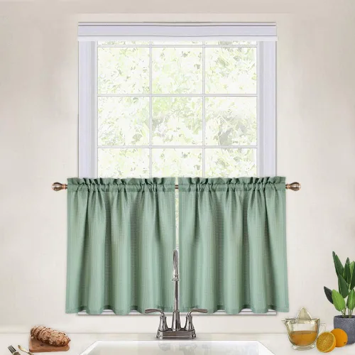 Miniatura 31 de CAROMIO - Cortina para cocina, cortina texturizada, cortinas para ventana de baño, varios tamaños