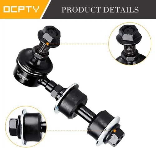 Miniatura 2 de OCPTY - Nuevo ajuste de 2 piezas para 1999-2004 para Chevrolet Tracker para Suzuki Vitara-2 estabilizador delantero/enlace final de barra