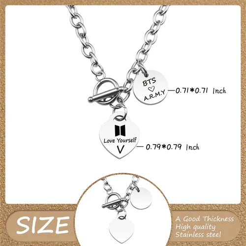 Miniatura 5 de ARETIS Kpop Bangtan - Collar para niños Be the best J-HOPE JIMIN JIN JK RM SUGA V Collar Bangtan Boys Lover Jewelry Regalo para niños fans