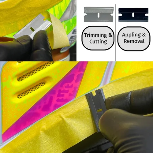 Miniatura 3 de LiME LiNE Cinta amarilla semitransparente de 2" que enmascara y transfiere para la pintura de encargo automotriz