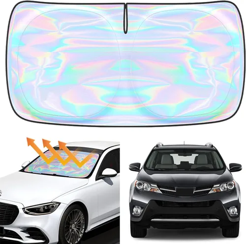 Miniatura 126 de Parasol para parabrisas Rivian R1S R1T 2022-2026 – Parasol compatible con Rivian R1S R1T plegable para ventana delantera, protector de visera solar