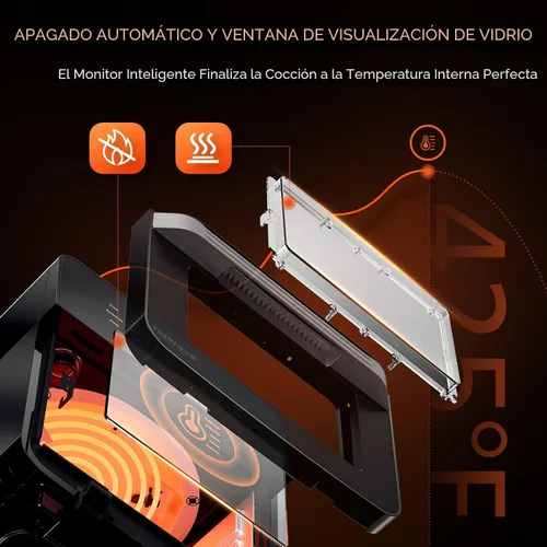 Miniatura 7 de Nuwave Brio - Horno freidora de aire rotisserie 10 en 1 de 15.5 cuartos de galón, tamaño familiar XL, freír con aire uniforme y crujiente