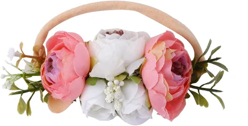 Miniatura 6 de ODASDO Vestido de tul con diadema de flores y diadema de flores