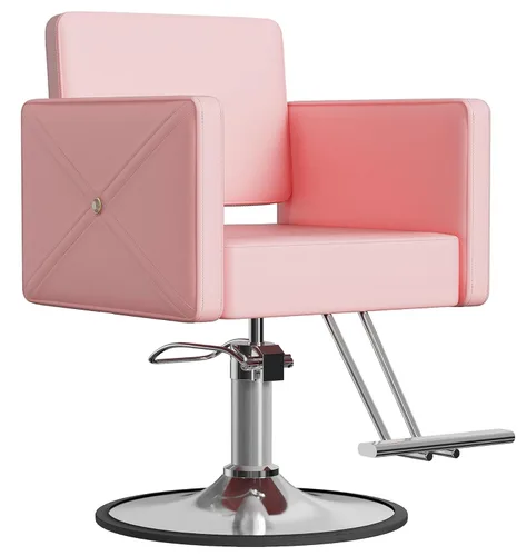 Miniatura 12 de LOUVIXA Sillas de Barbero para Estilista de Cabello, Silla de Salón Hidráulica Ajustable en Altura, Reclinable, Rotación de 360 Grados, Silla