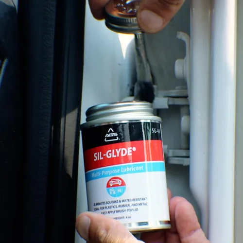 Miniatura 3 de AGS Automotive Solutions SIL-Glyde Lata con brocha superior multipropósito todo clima compuesto lubricante para todas las superficies, lata