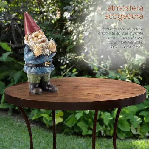 Miniatura 4 de Grayson Gnomo de jardín con adorno de pájaro, Jardín, S, Rojo