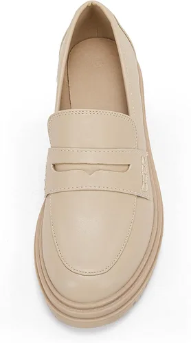 Miniatura 3 de Mocasines de plataforma para mujer, suela de lengüeta, tacón grueso, antideslizantes, de piel sintética, casuales, cómodos, punta redonda, zapatos