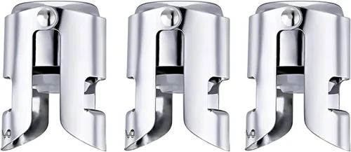 Miniatura 12 de OWO Tapones para botellas de champán de acero inoxidable, corcho de champán reutilizable y tapón ahorrador, Prosecco a prueba de fugas y tapón