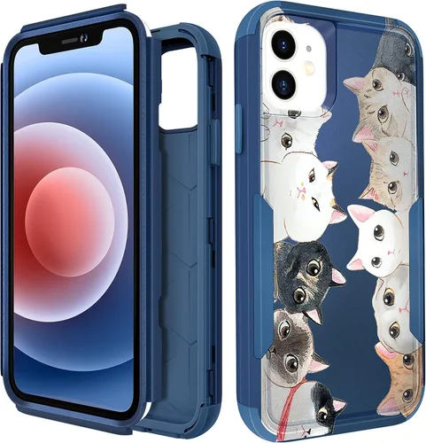 Miniatura 125 de para iPhone 11 - Funda para mujeres y niñas, diseño único estético, mariposa azul kawaii para adolescentes, funda protectora resistente, dura, a