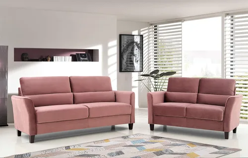 Miniatura 7 de Container Furniture Direct Stoughton - Sofá biplaza tapizado moderno de mediados de siglo con brazos inclinados para sala de estar, 57.88 pulgadas