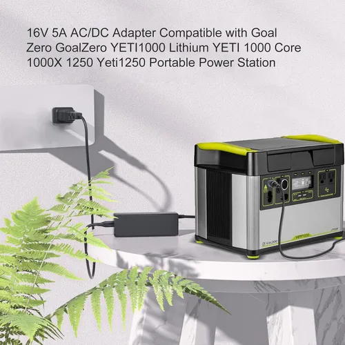 Miniatura 2 de TAIFU Adaptador de CA de 16 V para Goal Zero Yeti 150 200 400 500 1250 Yeti Lithium 400 200X 500X Estación de energía portátil Sherpa 50/100/100AC