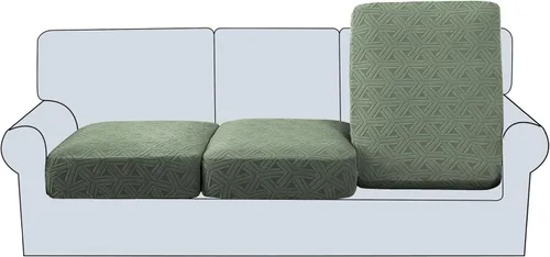 Miniatura 28 de H.Versailtex 2025 Fundas de sofá Jacquard para sofá de 3 cojines, 1 pieza de fundas elásticas para sofá, protector de muebles antideslizante, suave