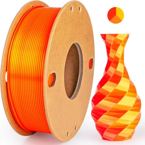 Miniatura 27 de Filamento de seda PLA para impresora 3D Filamento de seda PLA de triple color 1.75mm Filamento para impresión 3D Compatible con la mayoría de Tri