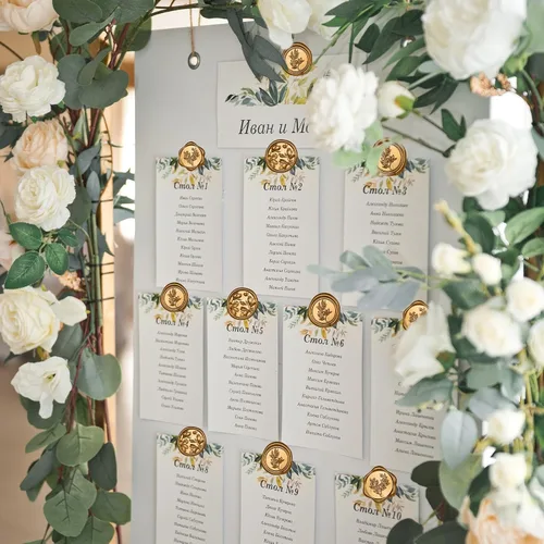 Miniatura 9 de UNIQOOO Adhesivos de sello de cera – (3 diseños en 1 unidad) para invitación de boda, 60 calcomanías autoadhesivas, perfectas para invitación